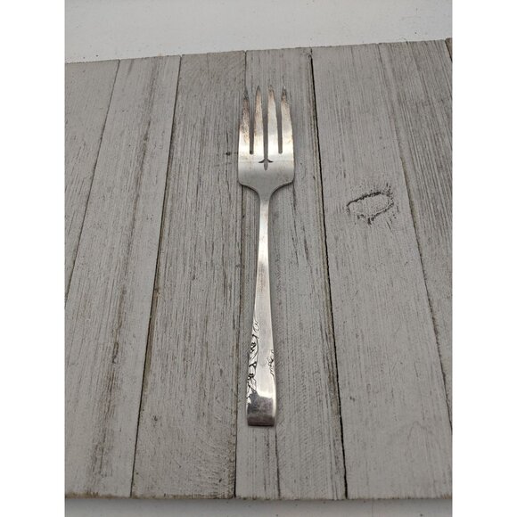 Vintage 1881 Rogers Proposal Silverplate Flatware Cold Meat Fork Serving - Picture 1 of 7